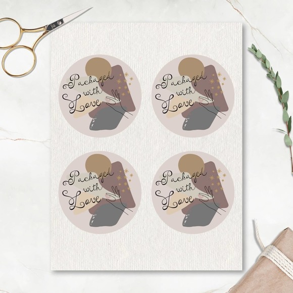 2” Minimalist Abstract Thank You Stickers 96 Count - Picture 4 of 4